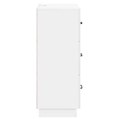 vidaXL Drawer Cabinet High Gloss White 66 x 34.5 x 87 cm