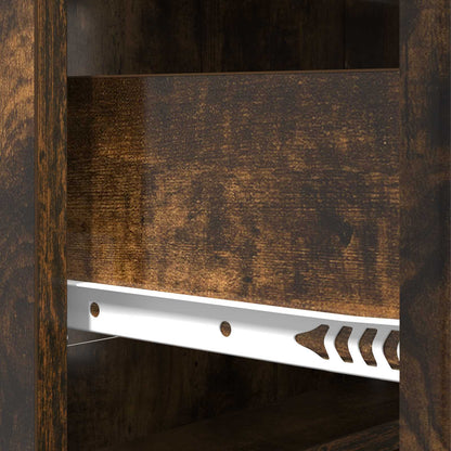 vidaXL Drawer Cabinet Smoked Oak 66 x 34.5 x 87 cm Engineered Wood