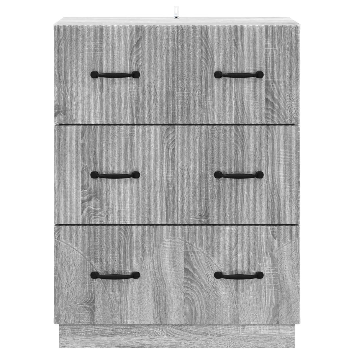 vidaXL Drawer Cabinet Grey Sonoma 66 x 34.5 x 87 cm Engineered Wood