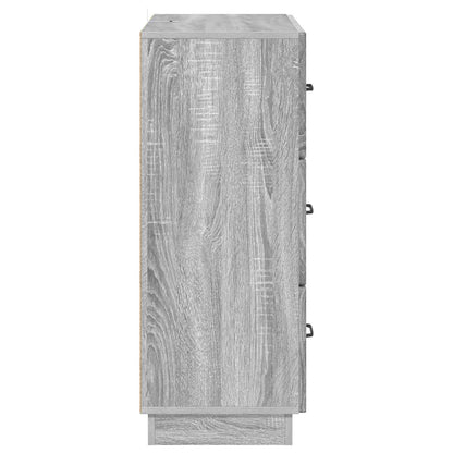vidaXL Drawer Cabinet Grey Sonoma 66 x 34.5 x 87 cm Engineered Wood
