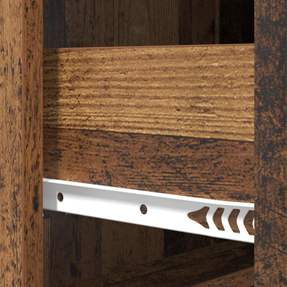 vidaXL Drawer Cabinet Old Wood 66 x 34.5 x 87 cm Engineered Wood