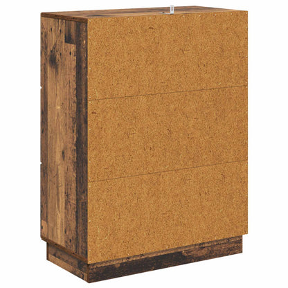vidaXL Drawer Cabinet Old Wood 66 x 34.5 x 87 cm Engineered Wood