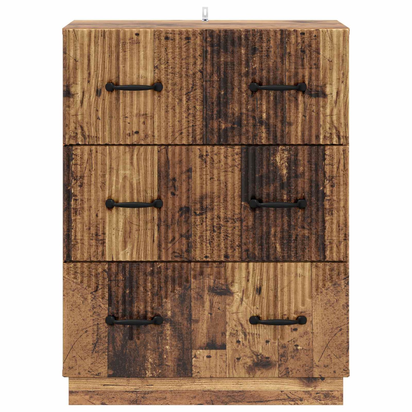 vidaXL Drawer Cabinet Old Wood 66 x 34.5 x 87 cm Engineered Wood