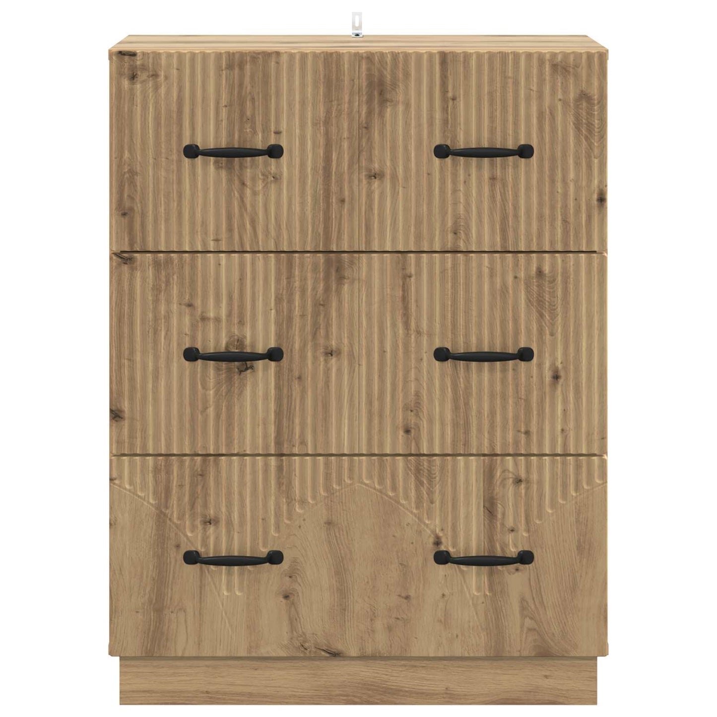 vidaXL Drawer Cabinet 66 x 34.5 x 87 cm Engineered Wood Artisan Oak