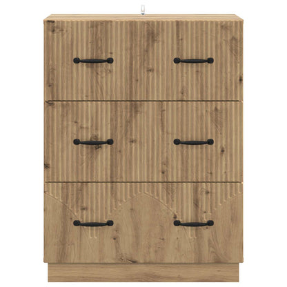 vidaXL Drawer Cabinet 66 x 34.5 x 87 cm Engineered Wood Artisan Oak
