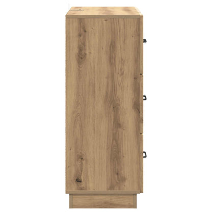 vidaXL Drawer Cabinet 66 x 34.5 x 87 cm Engineered Wood Artisan Oak