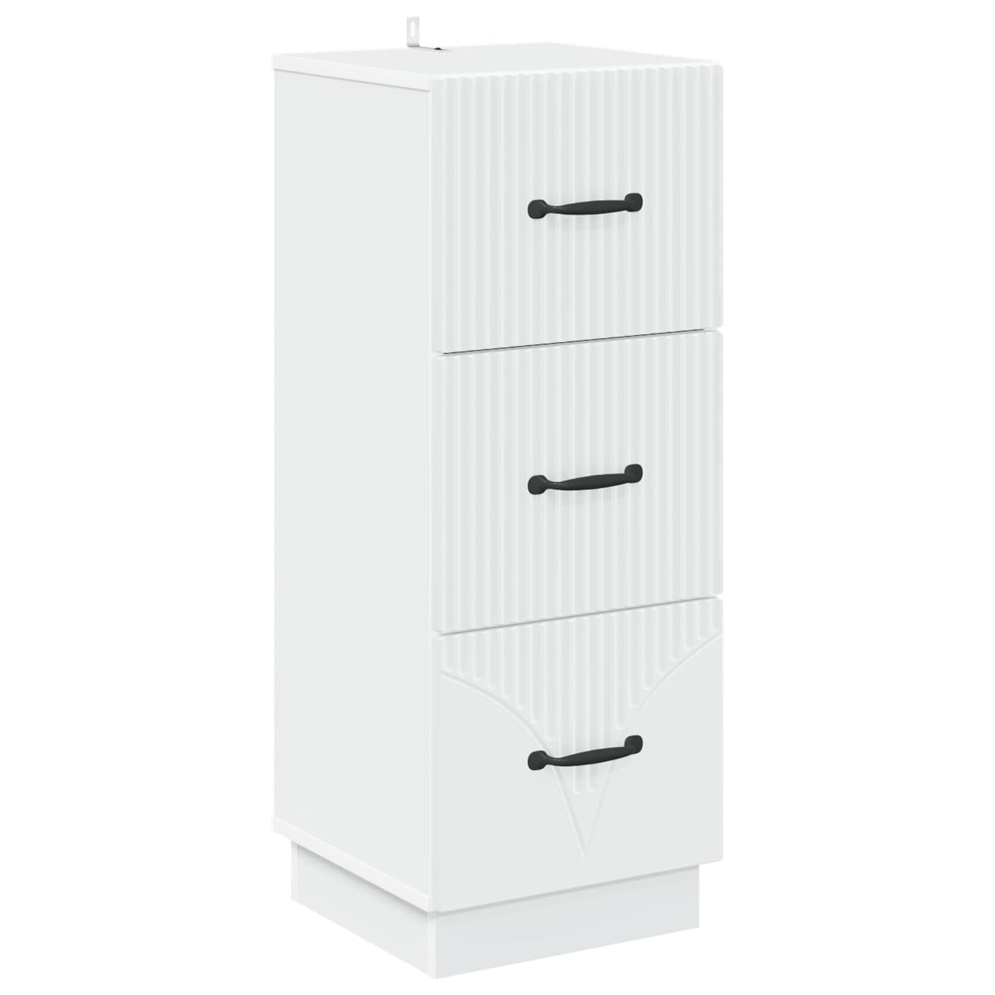 vidaXL Drawer Cabinet White 33 x 34.5 x 87 cm Engineered Wood