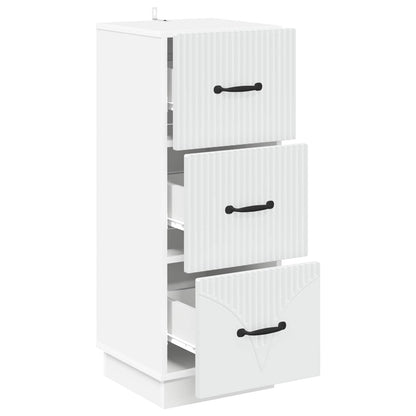 vidaXL Drawer Cabinet White 33 x 34.5 x 87 cm Engineered Wood