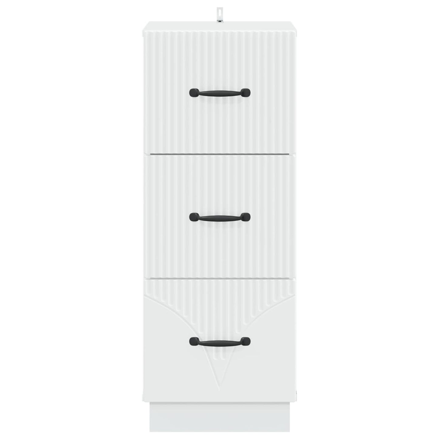 vidaXL Drawer Cabinet White 33 x 34.5 x 87 cm Engineered Wood