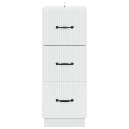 vidaXL Drawer Cabinet White 33 x 34.5 x 87 cm Engineered Wood