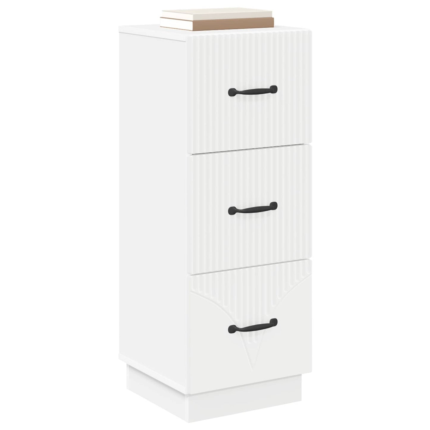 vidaXL Drawer Cabinet White 33 x 34.5 x 87 cm Engineered Wood