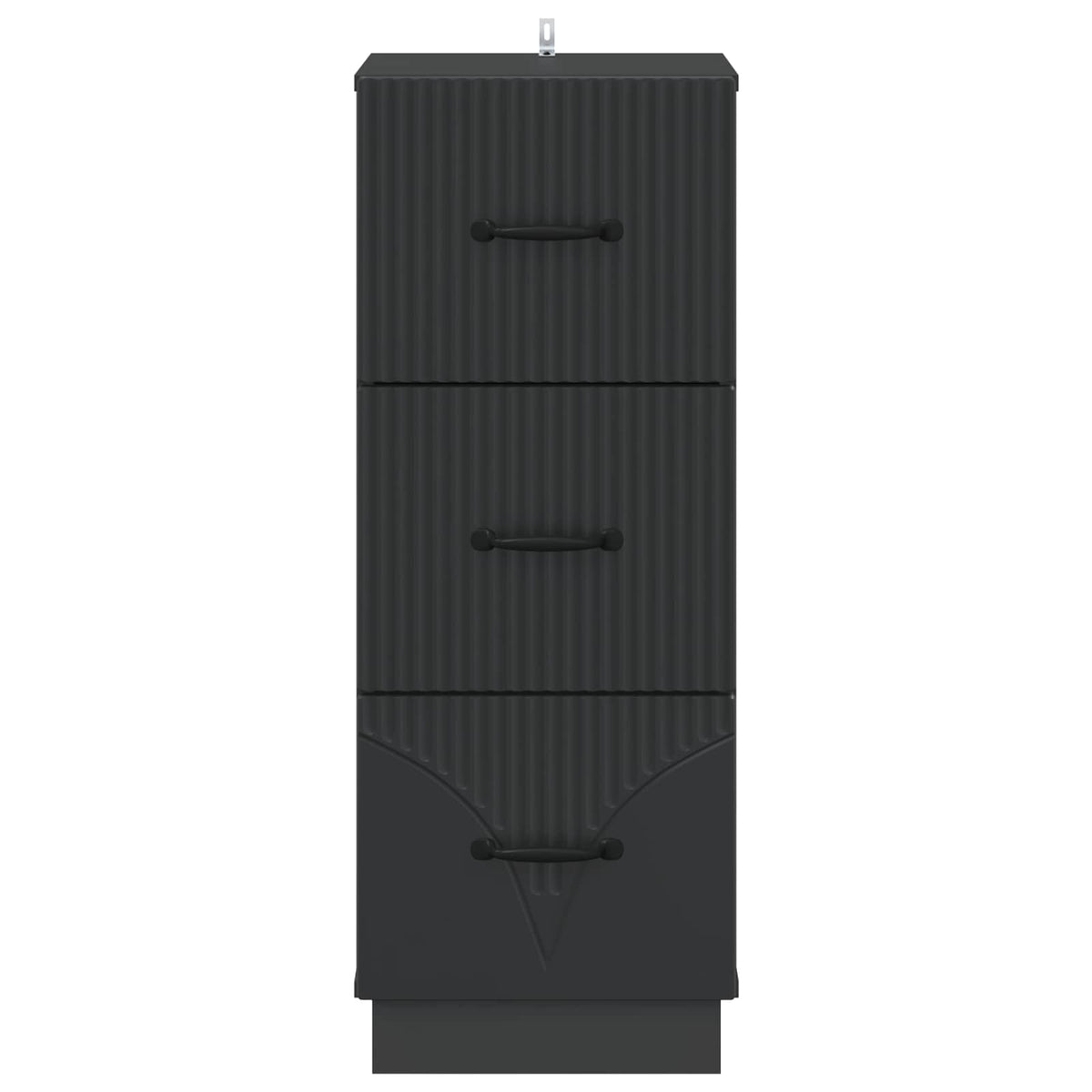 vidaXL Drawer Cabinet 33 x 34.5 x 87 cm Engineered Wood Black