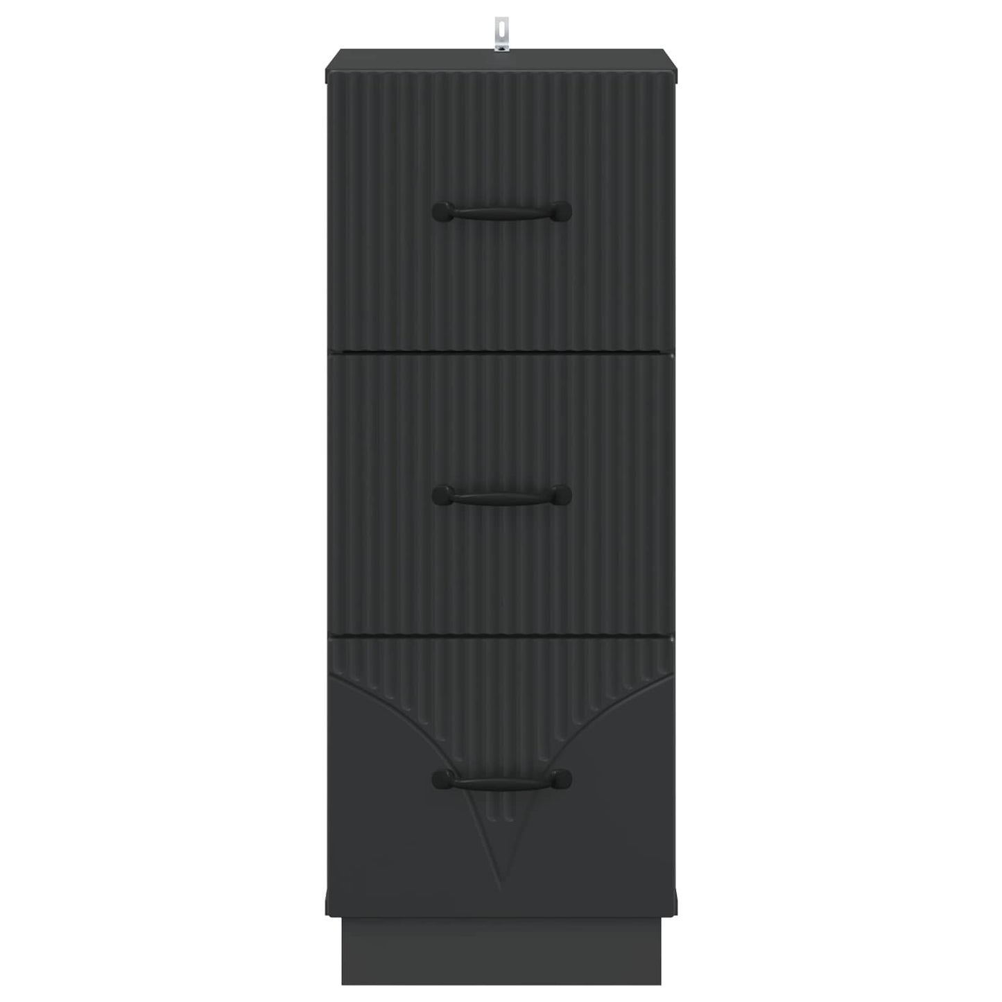 vidaXL Drawer Cabinet Black 33 x 34.5 x 87 cm Engineered Wood
