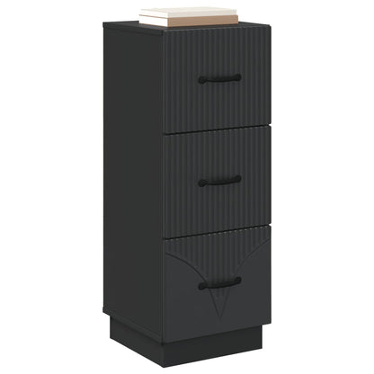 vidaXL Drawer Cabinet 33 x 34.5 x 87 cm Engineered Wood Black