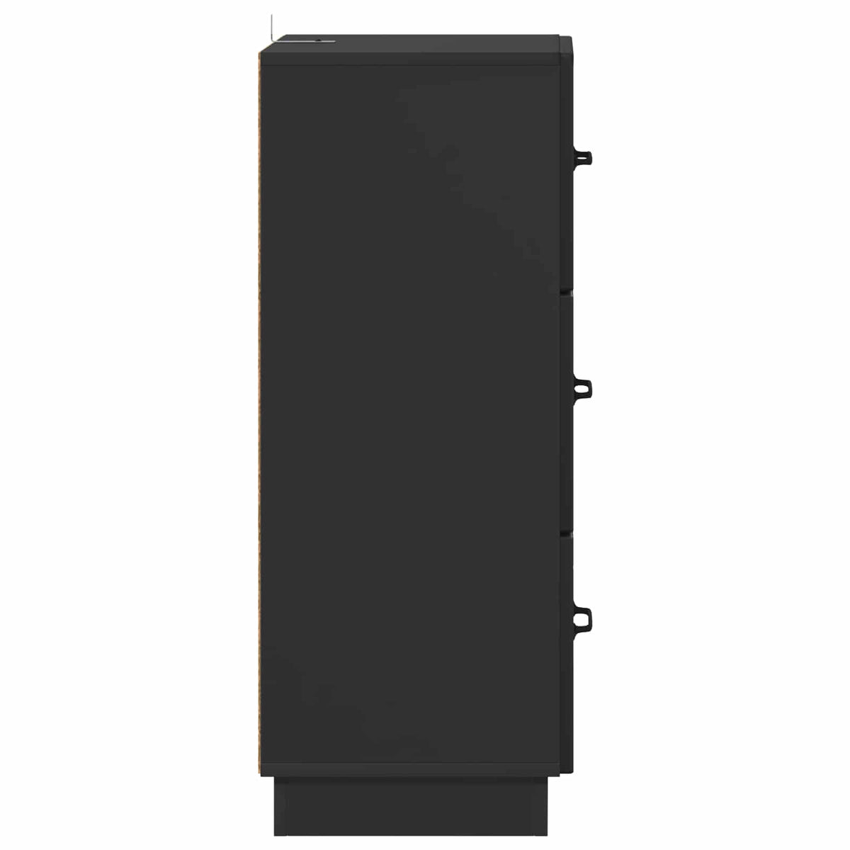 vidaXL Drawer Cabinet 33 x 34.5 x 87 cm Engineered Wood Black