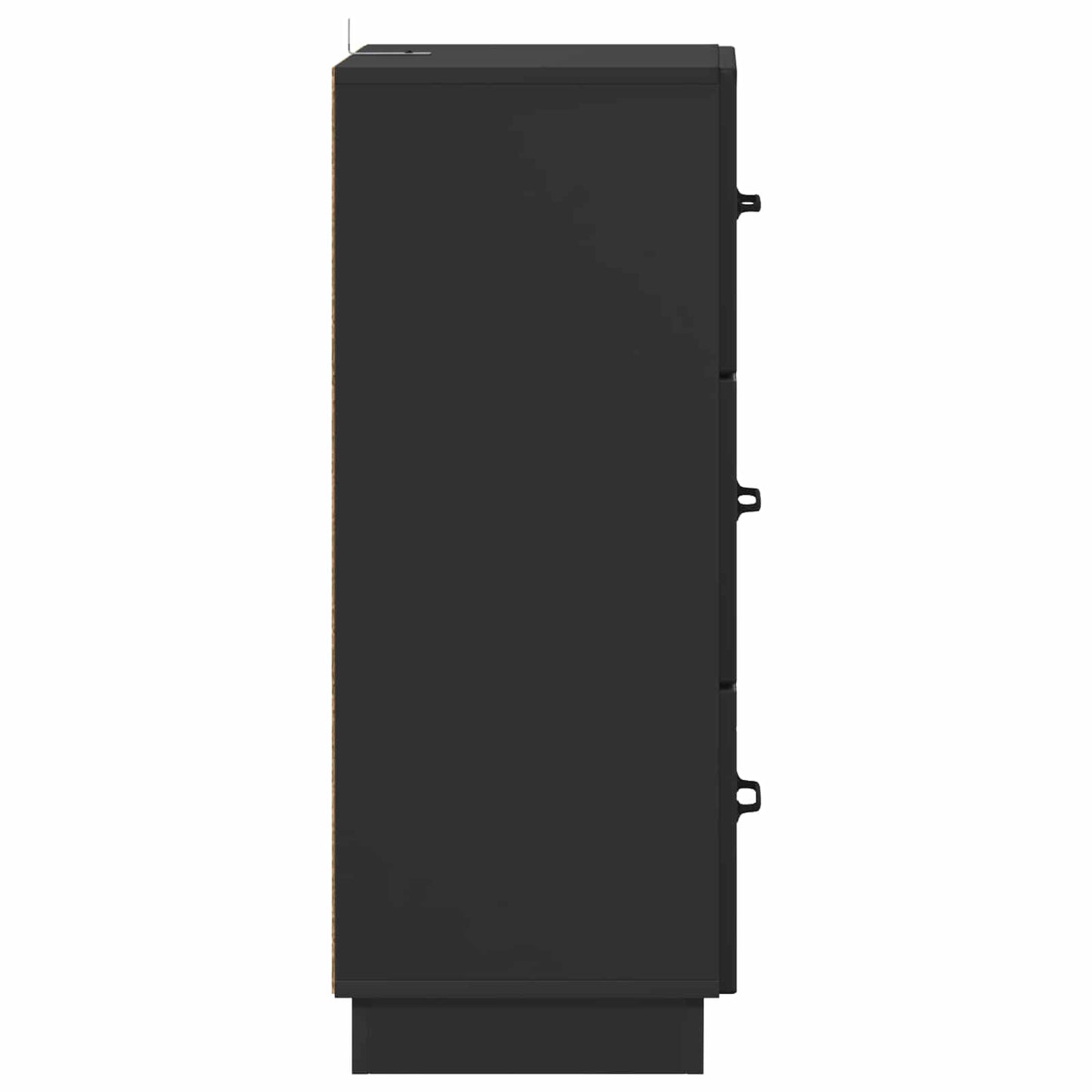 vidaXL Drawer Cabinet Black 33 x 34.5 x 87 cm Engineered Wood
