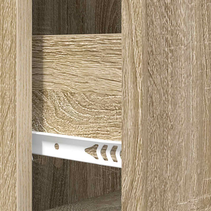 vidaXL Drawer Cabinet Sonoma Oak 33 x 34.5 x 87 cm Engineered Wood