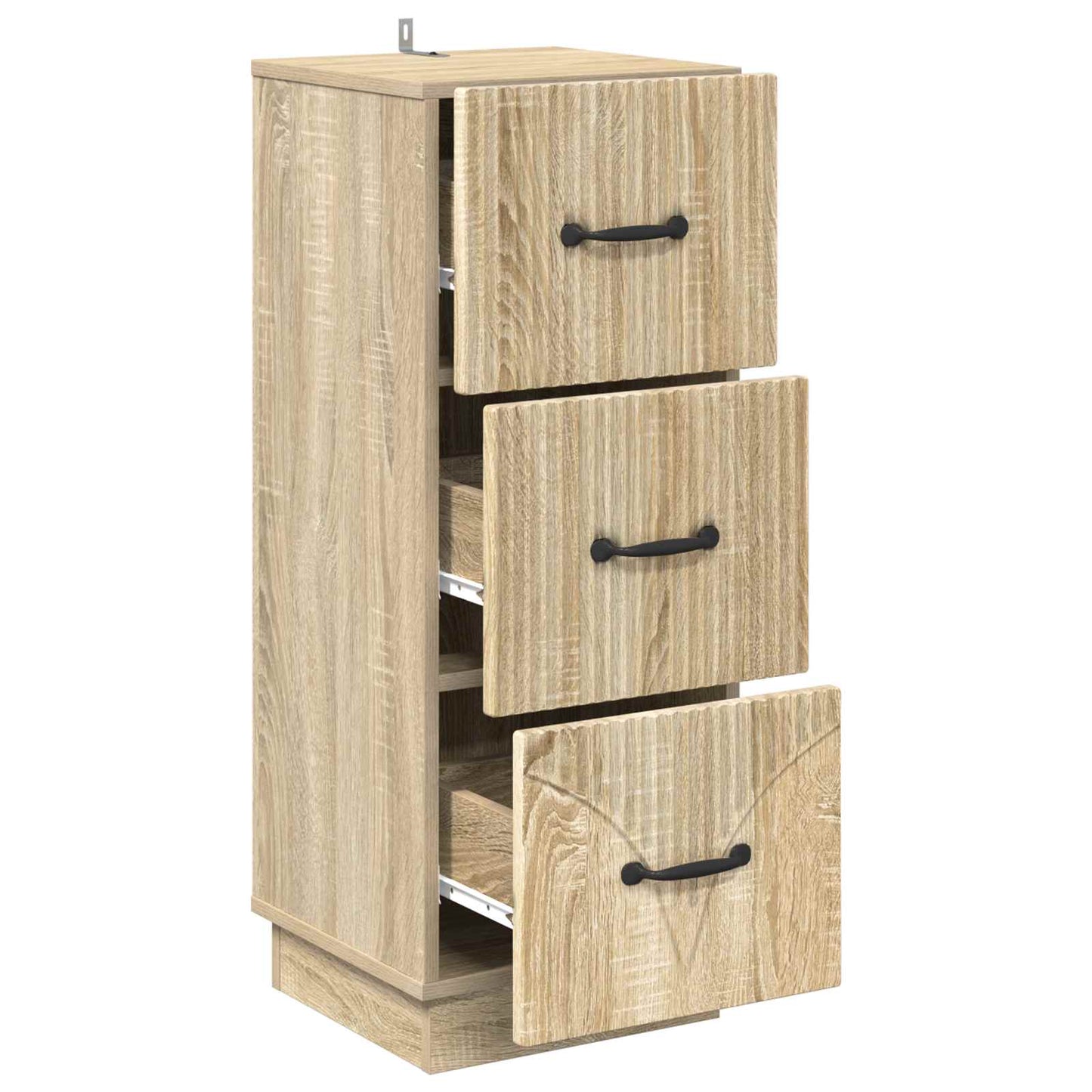 vidaXL Drawer Cabinet Sonoma Oak 33 x 34.5 x 87 cm Engineered Wood