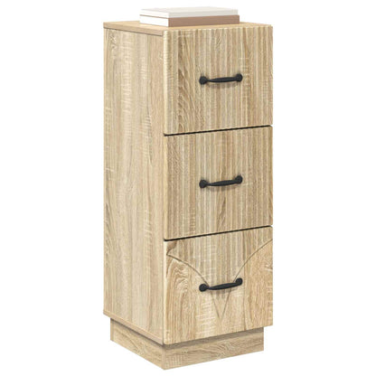 vidaXL Drawer Cabinet Sonoma Oak 33 x 34.5 x 87 cm Engineered Wood