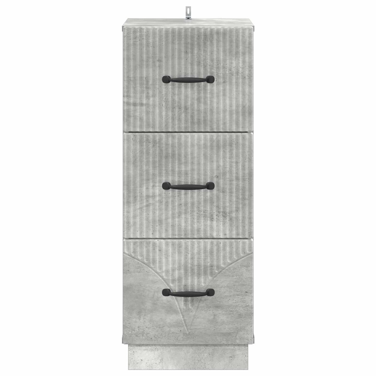 vidaXL Drawer Cabinet Concrete Grey 33 x 34.5 x 87 cm Engineered Wood