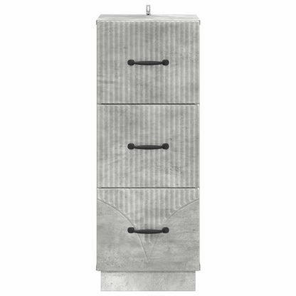 vidaXL Drawer Cabinet Concrete Grey 33 x 34.5 x 87 cm Engineered Wood
