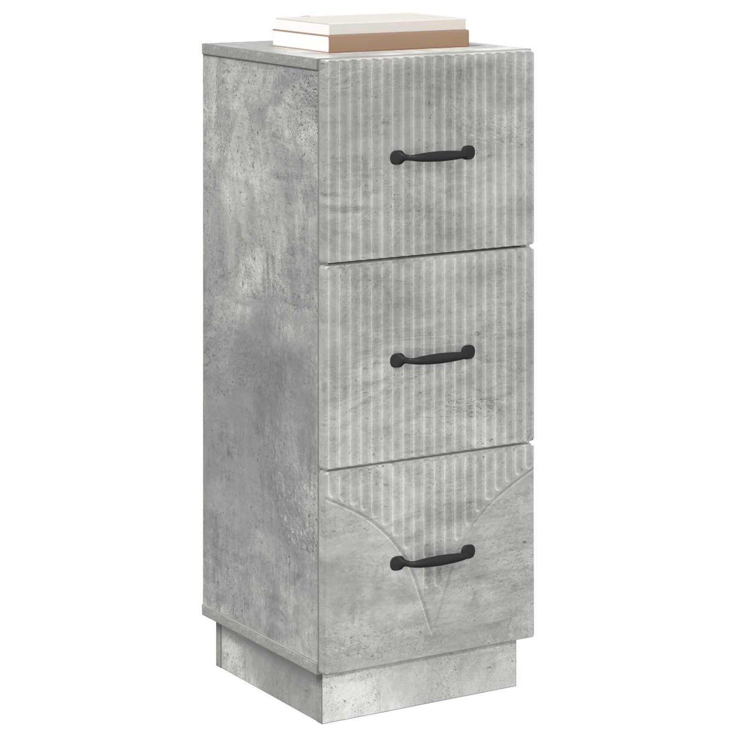 vidaXL Drawer Cabinet Concrete Grey 33 x 34.5 x 87 cm Engineered Wood