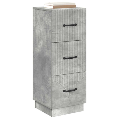 vidaXL Drawer Cabinet Concrete Grey 33 x 34.5 x 87 cm Engineered Wood