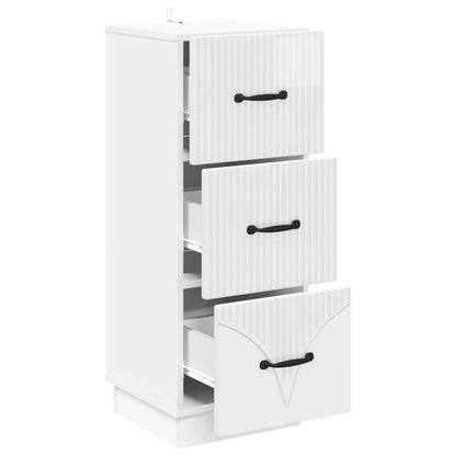 vidaXL Drawer Cabinet High Gloss White 33 x 34.5 x 87 cm