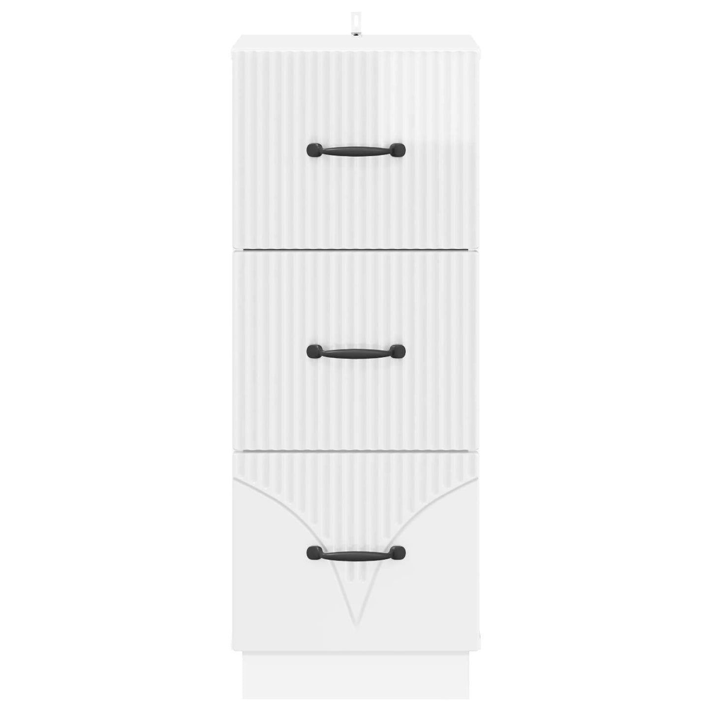 vidaXL Drawer Cabinet High Gloss White 33 x 34.5 x 87 cm
