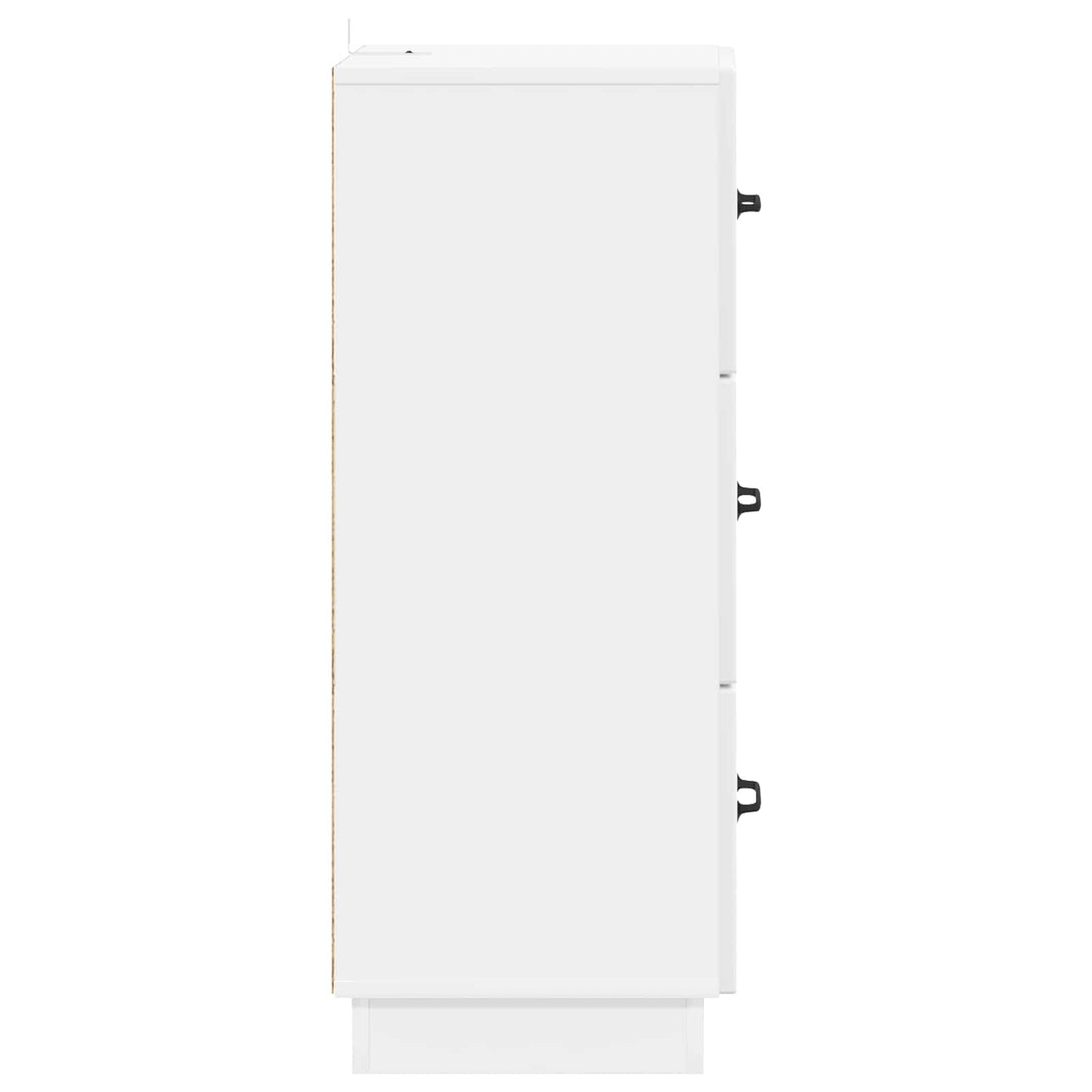 vidaXL Drawer Cabinet High Gloss White 33 x 34.5 x 87 cm
