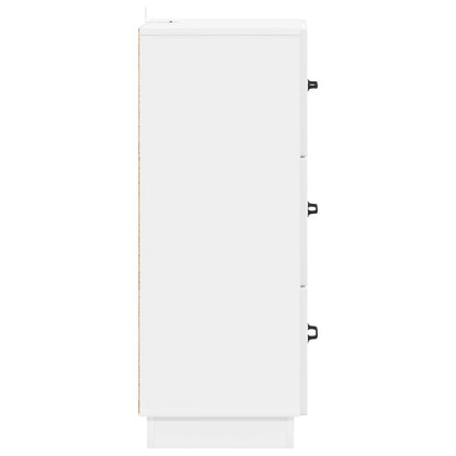 vidaXL Drawer Cabinet High Gloss White 33 x 34.5 x 87 cm