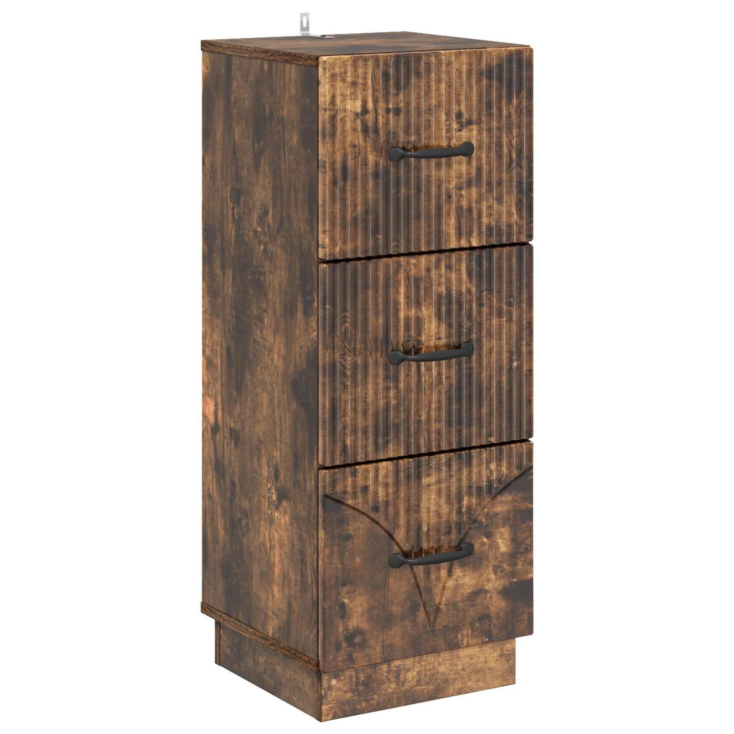vidaXL Drawer Cabinet Smoked Oak 33 x 34.5 x 87 cm Engineered Wood