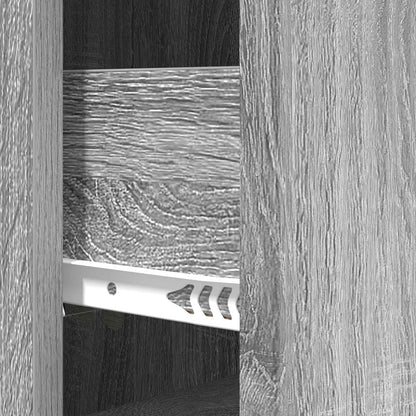 vidaXL Drawer Cabinet Grey Sonoma 33 x 34.5 x 87 cm Engineered Wood