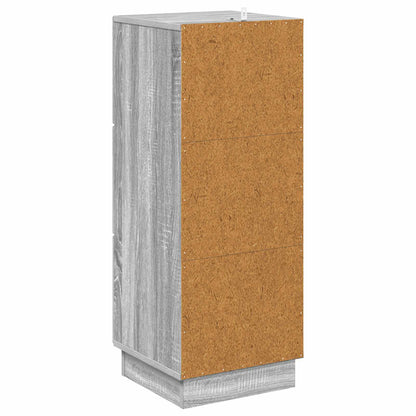vidaXL Drawer Cabinet Grey Sonoma 33 x 34.5 x 87 cm Engineered Wood