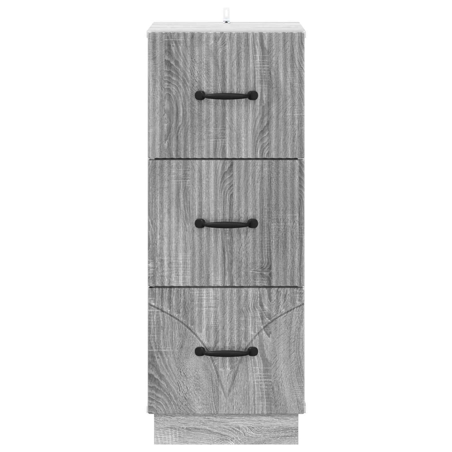 vidaXL Drawer Cabinet Grey Sonoma 33 x 34.5 x 87 cm Engineered Wood