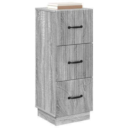 vidaXL Drawer Cabinet Grey Sonoma 33 x 34.5 x 87 cm Engineered Wood