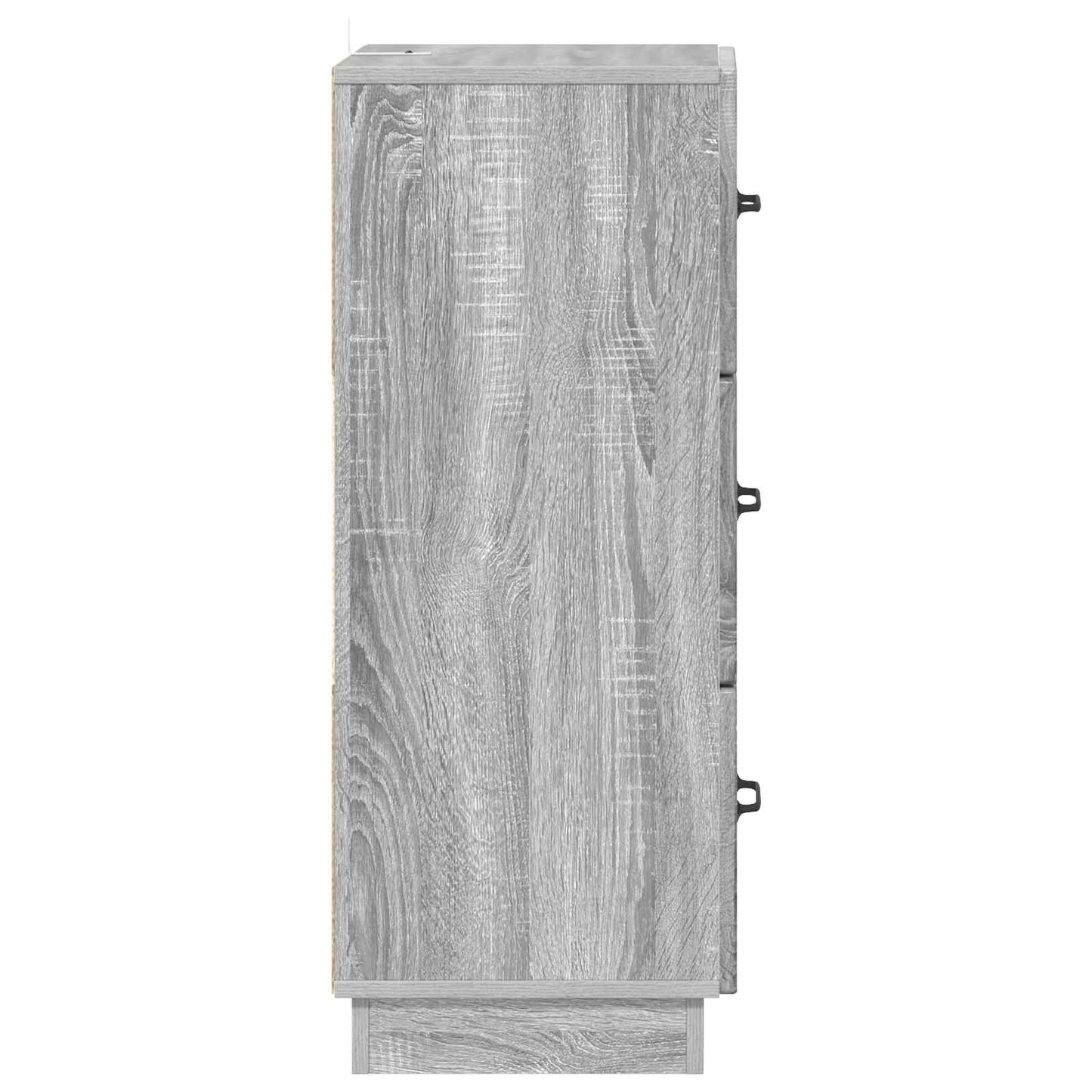 vidaXL Drawer Cabinet Grey Sonoma 33 x 34.5 x 87 cm Engineered Wood