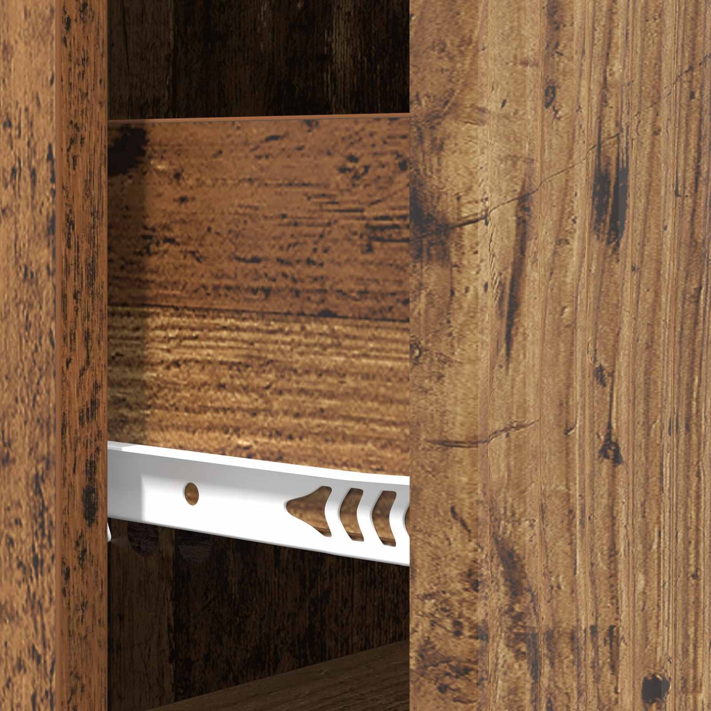 vidaXL Drawer Cabinet Old Wood 33 x 34.5 x 87 cm Engineered Wood