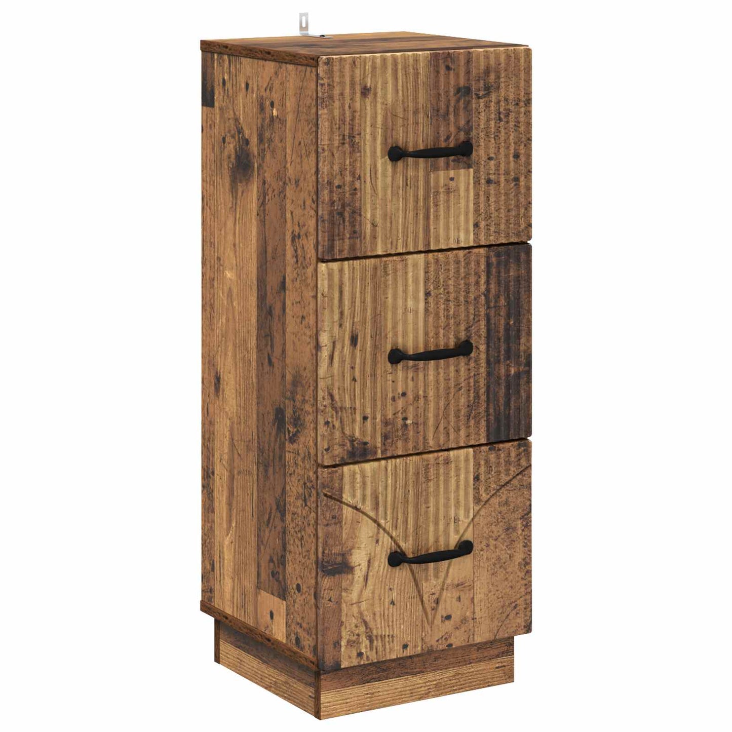 vidaXL Drawer Cabinet Old Wood 33 x 34.5 x 87 cm Engineered Wood