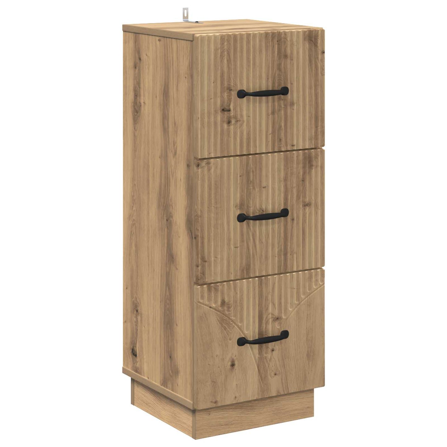 vidaXL Drawer Cabinet 33 x 34.5 x 87 cm Engineered Wood Artisan Oak