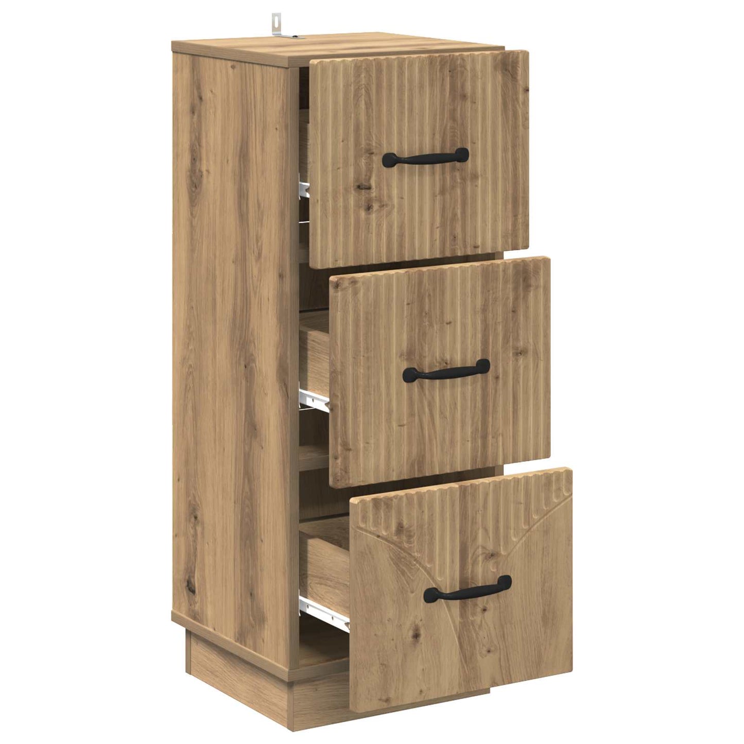 vidaXL Drawer Cabinet 33 x 34.5 x 87 cm Engineered Wood Artisan Oak