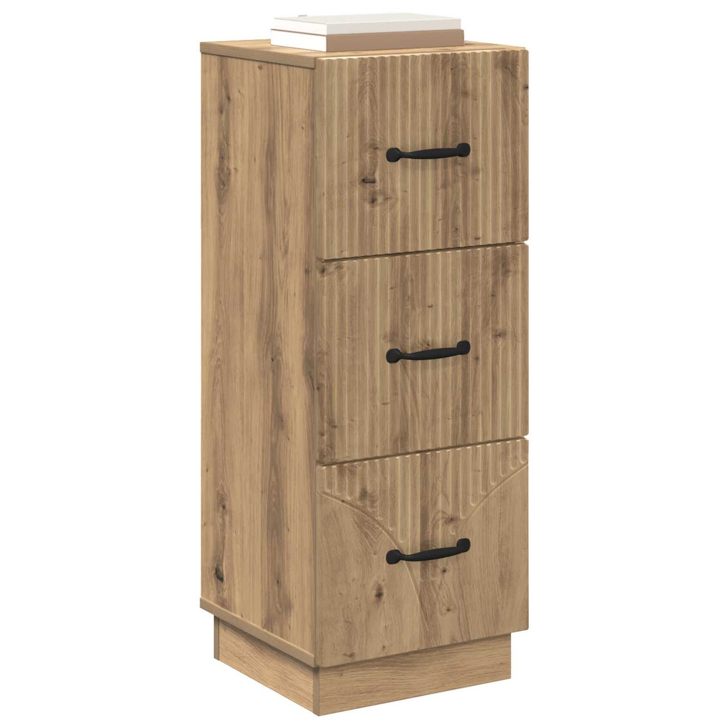 vidaXL Drawer Cabinet 33 x 34.5 x 87 cm Engineered Wood Artisan Oak