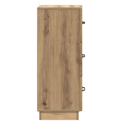vidaXL Drawer Cabinet 33 x 34.5 x 87 cm Engineered Wood Artisan Oak
