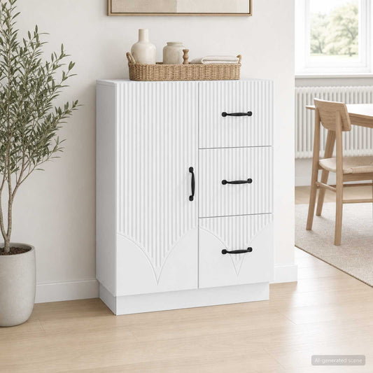vidaXL Sideboard White 66 x 34.5 x 87 cm Engineered Wood