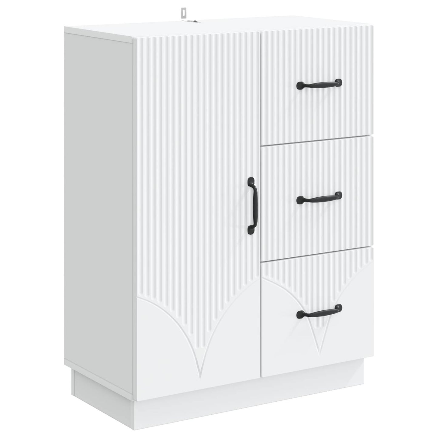 vidaXL Sideboard with Drawer White 66 x 34.5 x 87 cm Engineered Wood