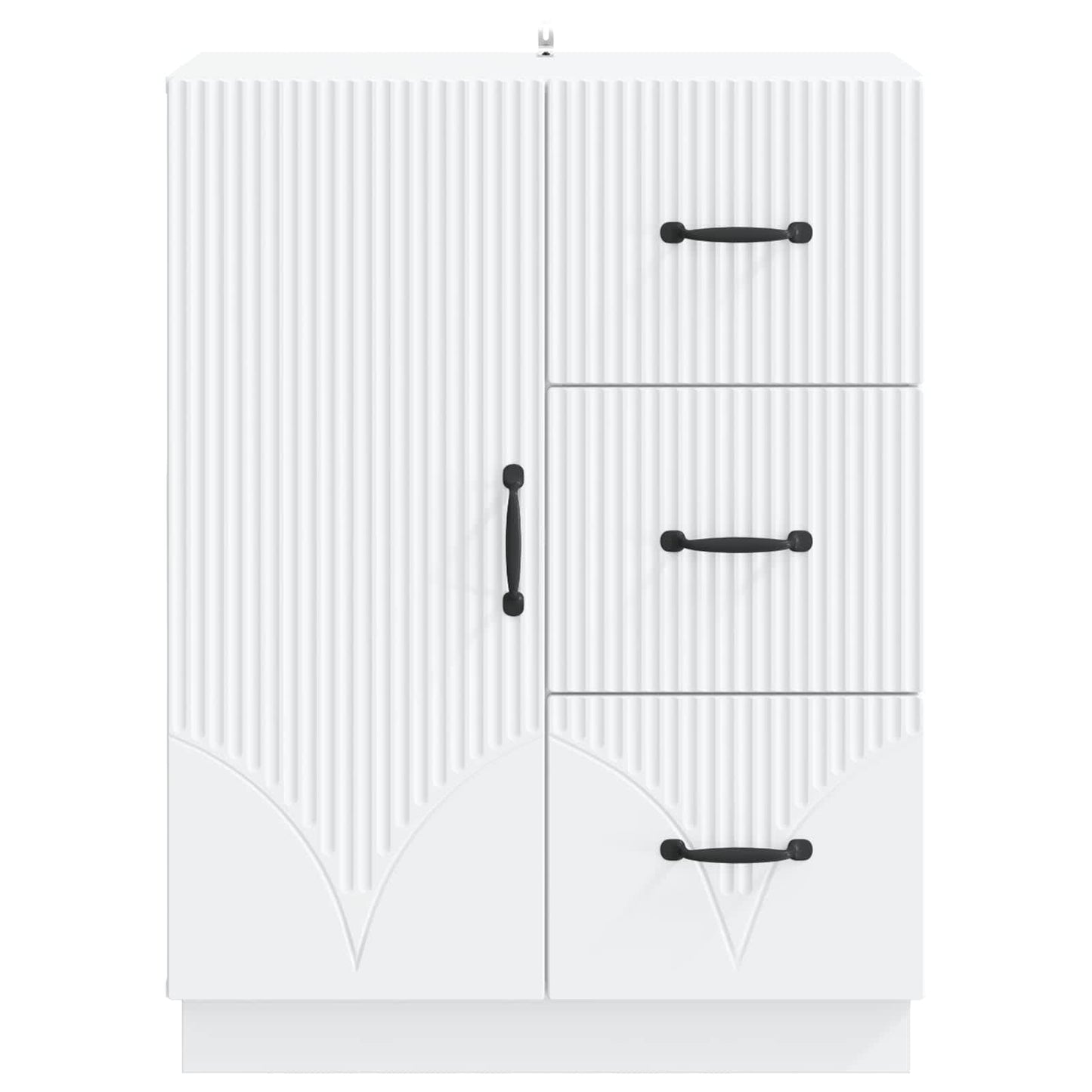 vidaXL Sideboard with Drawer White 66 x 34.5 x 87 cm Engineered Wood