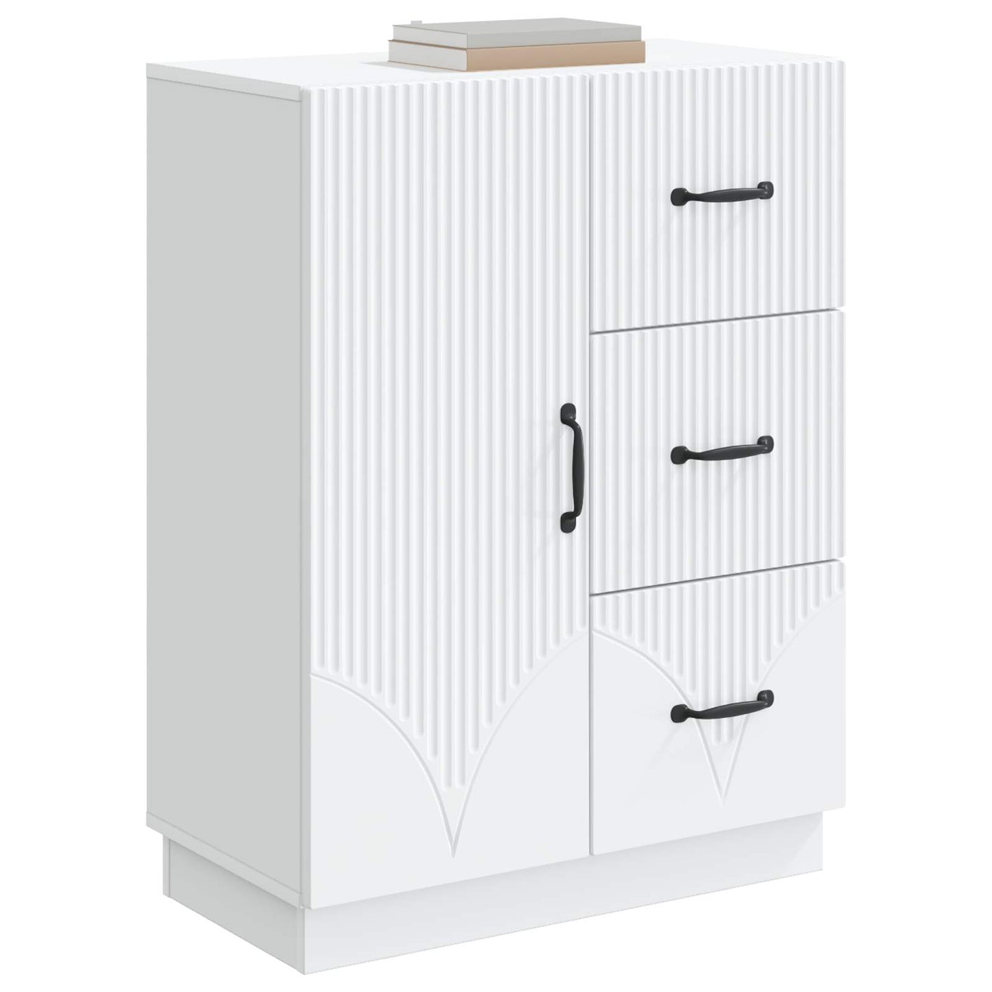 vidaXL Sideboard with Drawer White 66 x 34.5 x 87 cm Engineered Wood