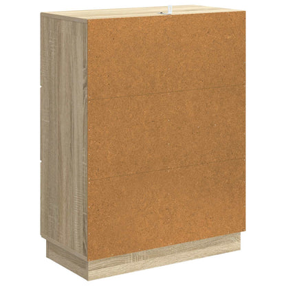 vidaXL Sideboard Sonoma Oak 66 x 34.5 x 87 cm Engineered Wood