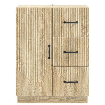 vidaXL Sideboard Sonoma Oak 66 x 34.5 x 87 cm Engineered Wood