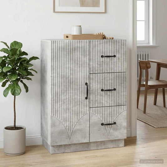 vidaXL Sideboard Concrete Grey 66 x 34.5 x 87 cm Engineered Wood